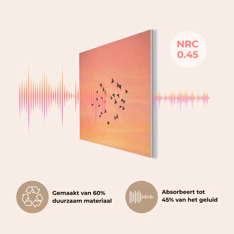 Zwerm - Vogels - Oranje PET vilt klein -USP_NL