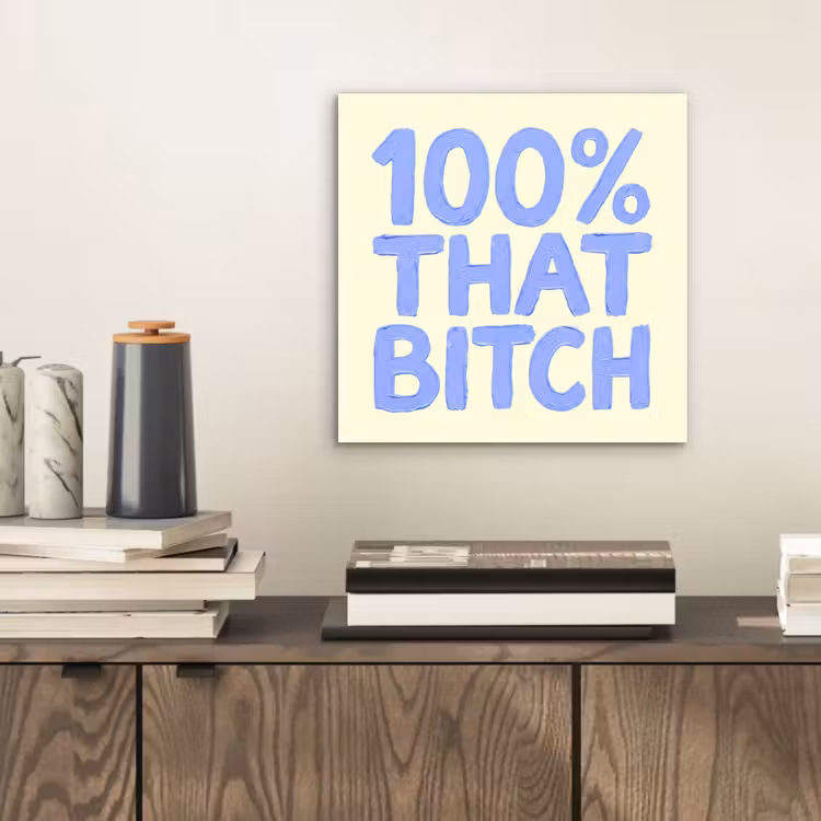 100% that bitch - Blauw - Wit aluminium wit klein -sfeer1