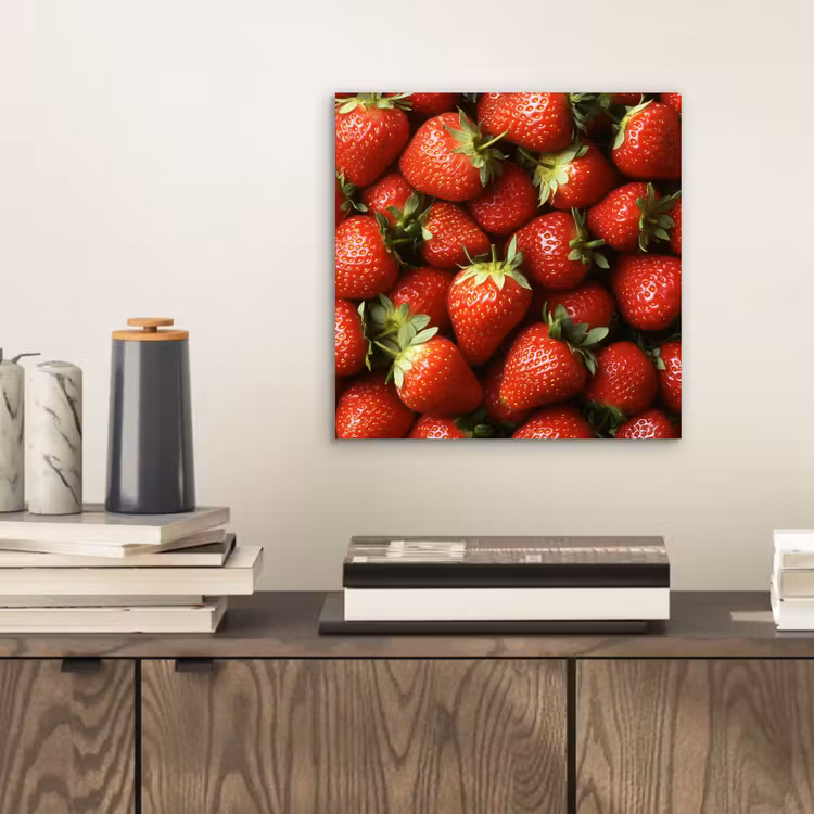 Aardbei - Fruit - Rood aluminium wit klein -sfeer1