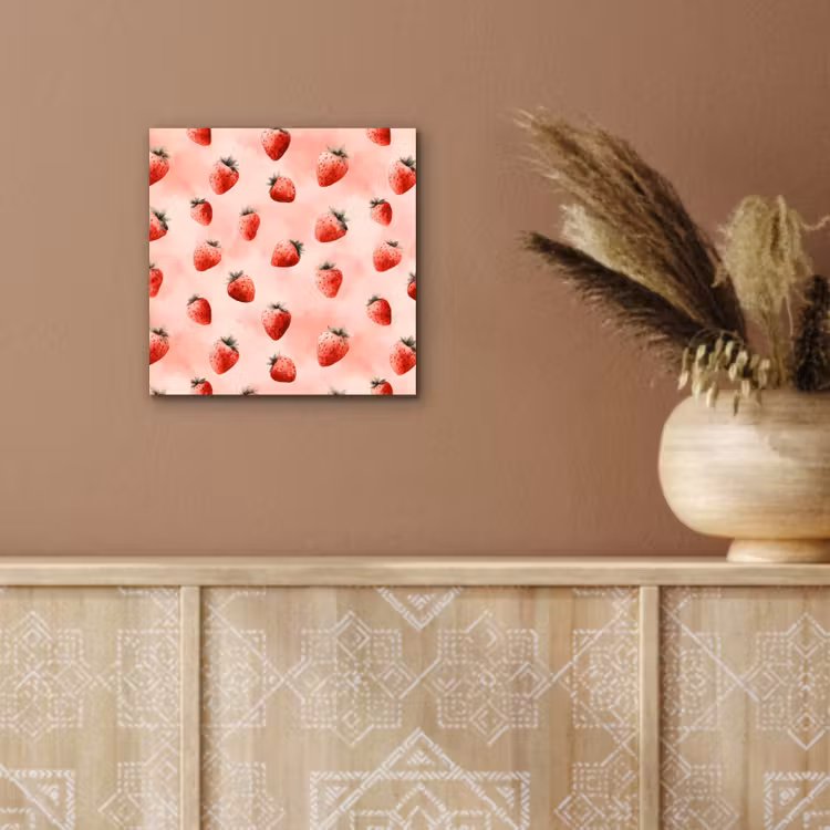 Aardbei - Patroon - Roze aluminium wit klein 46 -sfeer4