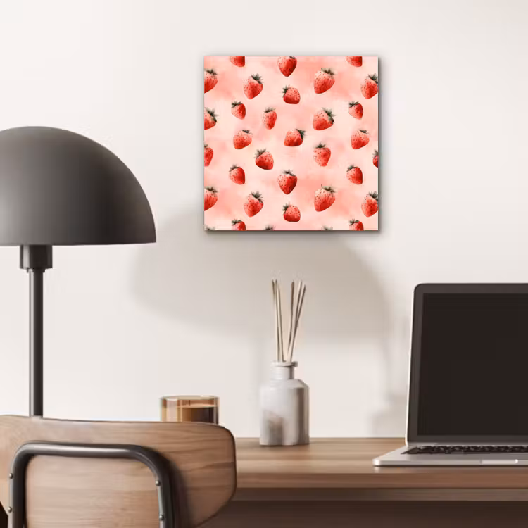 Aardbei - Patroon - Roze aluminium wit klein 46 -sfeer5