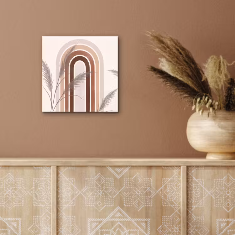 Abstract - Bogen - Plant - Boho - Beige aluminium wit klein -sfeer4
