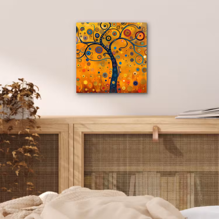 Abstract - Boom - Levensboom - Modern aluminium wit klein -sfeer3