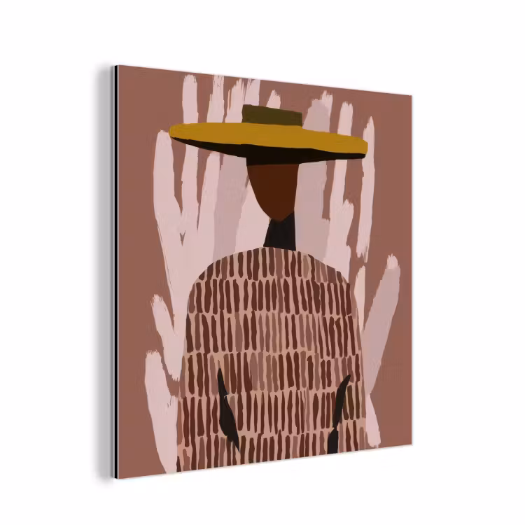 Abstract - Figuur - Illustratie - Hoed aluminium wit klein -3d