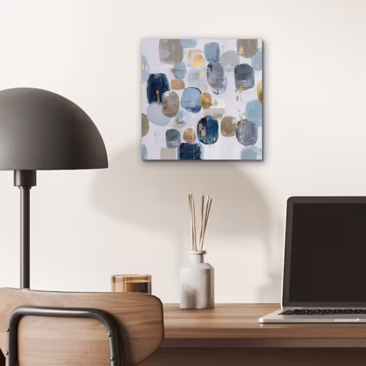 Abstract - Goud - Vormen aluminium wit klein -sfeer5