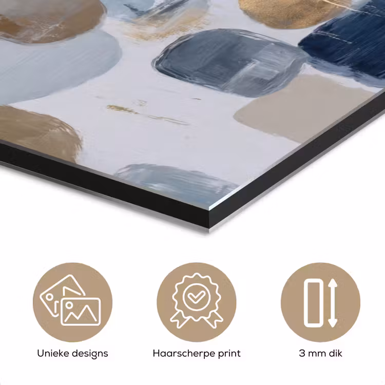 Abstract - Goud - Vormen aluminium wit klein -closeup_NL