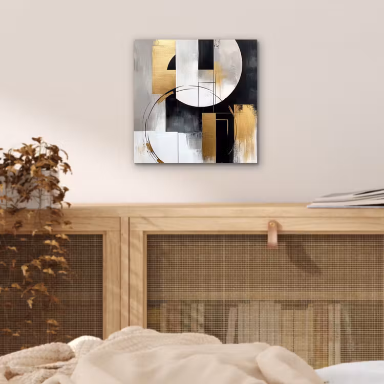 Abstract - Goud - Zilver - Vormen - Aesthetic aluminium wit klein -sfeer3