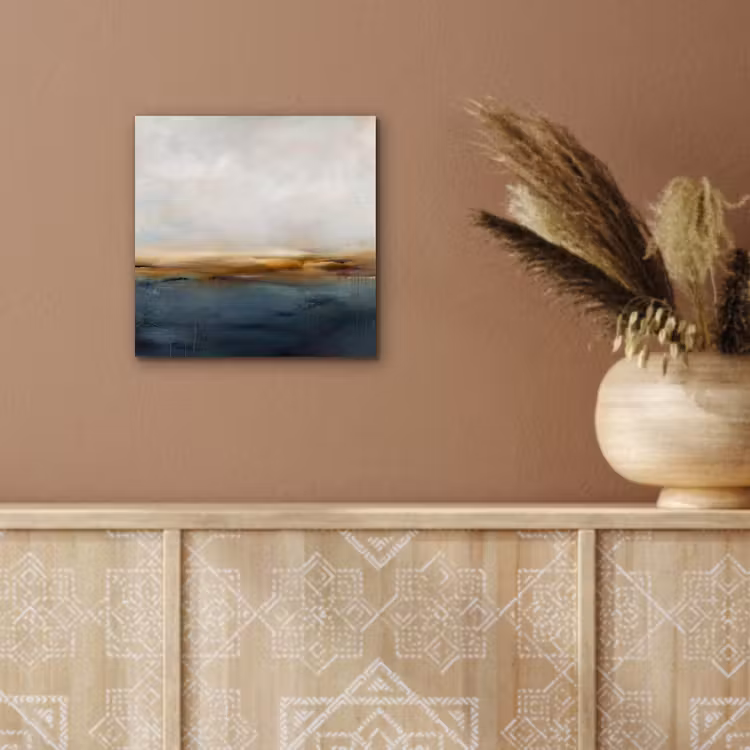 Abstract - Horizon - Water - Modern - Beige aluminium wit klein -sfeer4