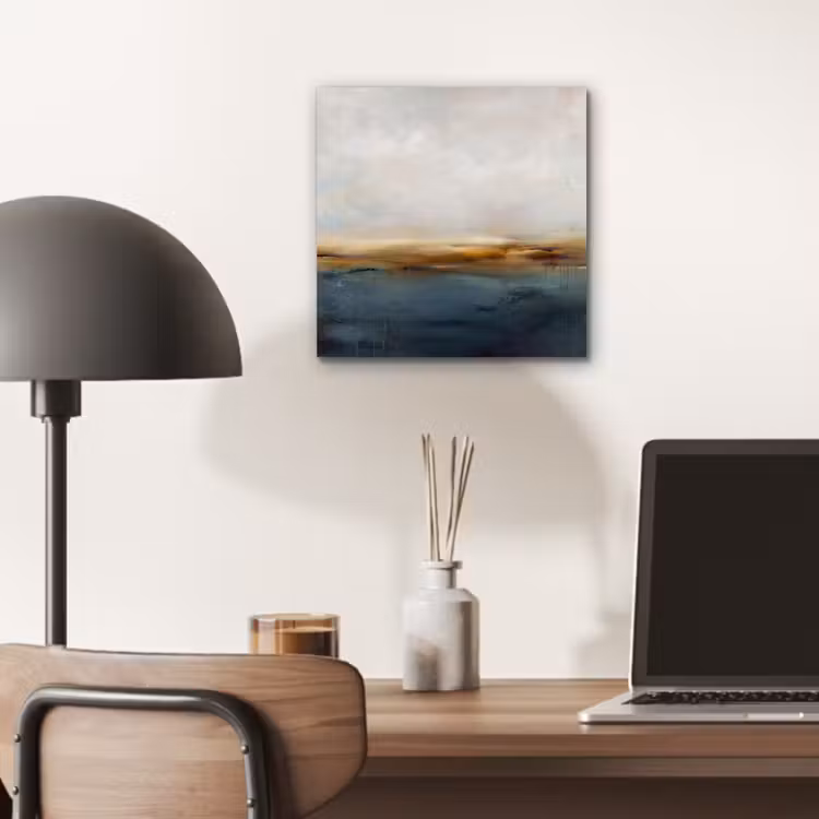 Abstract - Horizon - Water - Modern - Beige aluminium wit klein -sfeer5