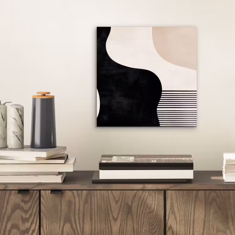 Abstract - Japandi - Beige - Modern aluminium wit klein -sfeer1