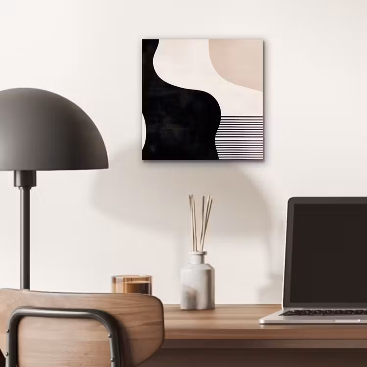 Abstract - Japandi - Beige - Modern aluminium wit klein -sfeer5