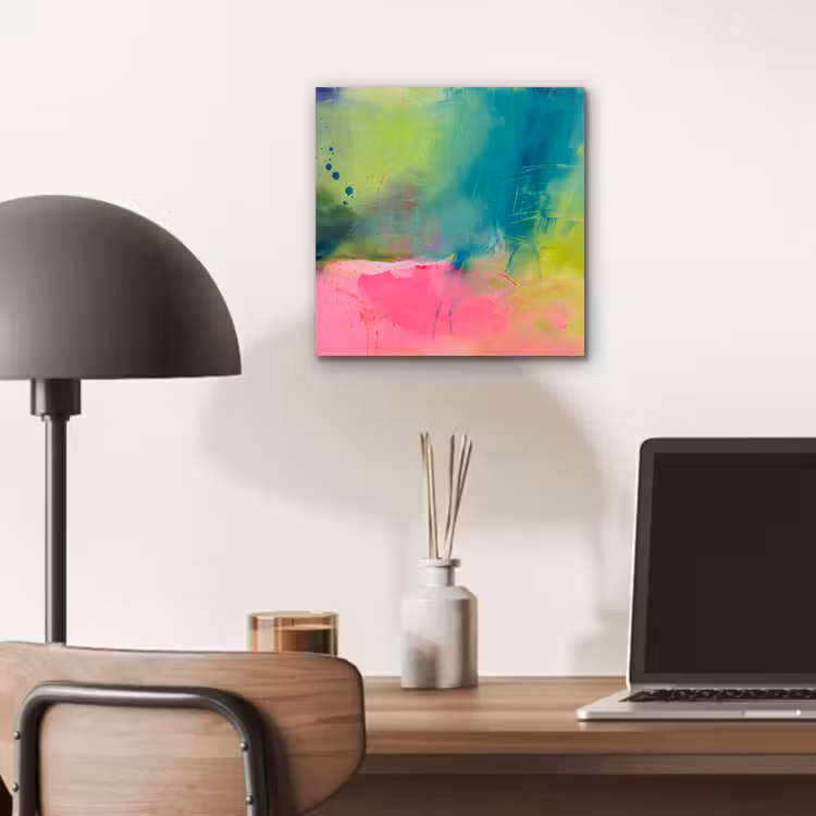 Abstract - Kleuren - Modern - Groen - Roze aluminium wit klein -sfeer5
