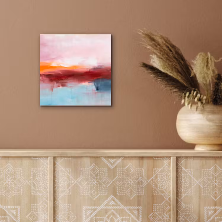 Abstract - Kleuren - Modern - Kunst - Roze aluminium wit klein -sfeer4