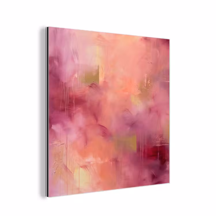 Abstract - Kleuren - Modern - Roze - Paars aluminium wit klein -3d