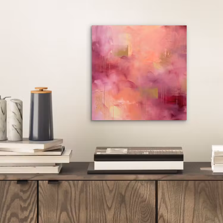 Abstract - Kleuren - Modern - Roze - Paars aluminium wit klein -sfeer1