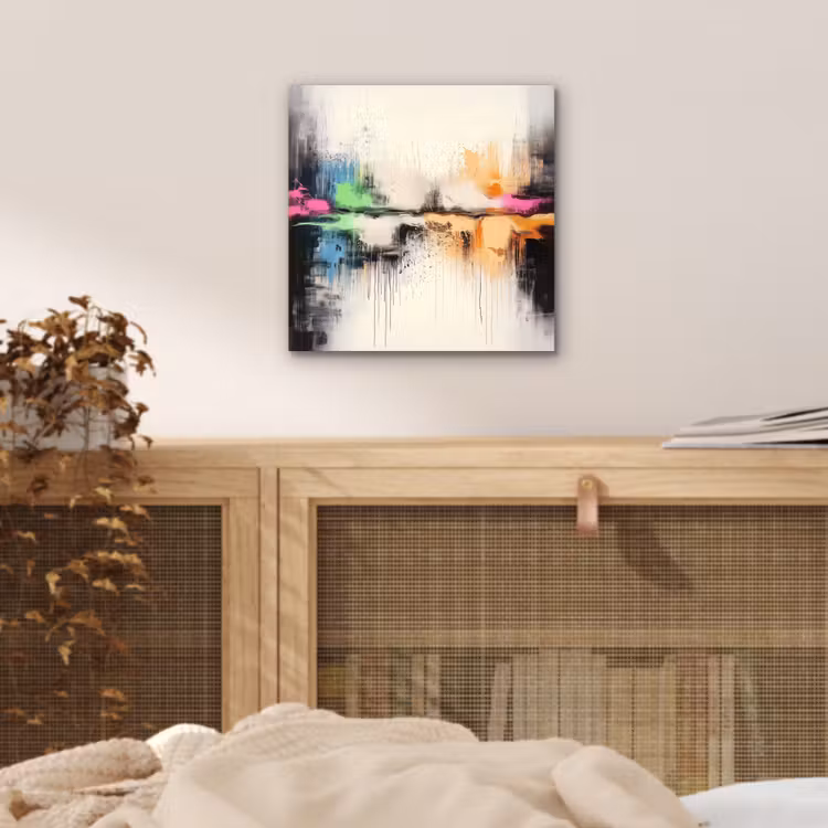 Abstract - Kleurexplosie - Landschap aluminium wit klein -sfeer3
