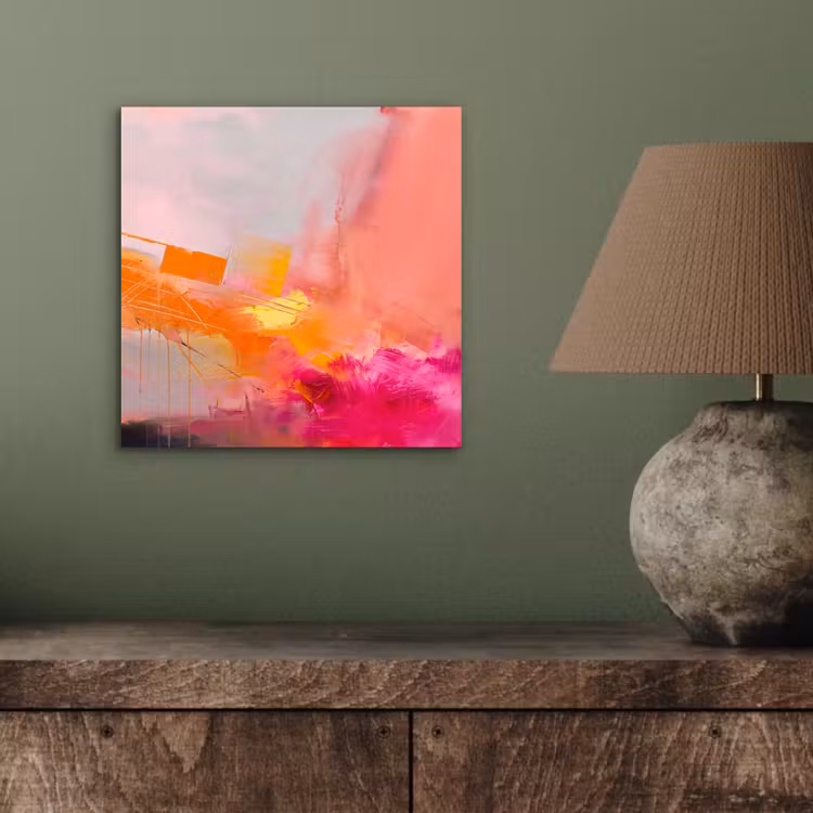 Abstract - Kleurrijk - Modern - Roze aluminium wit klein -sfeer2