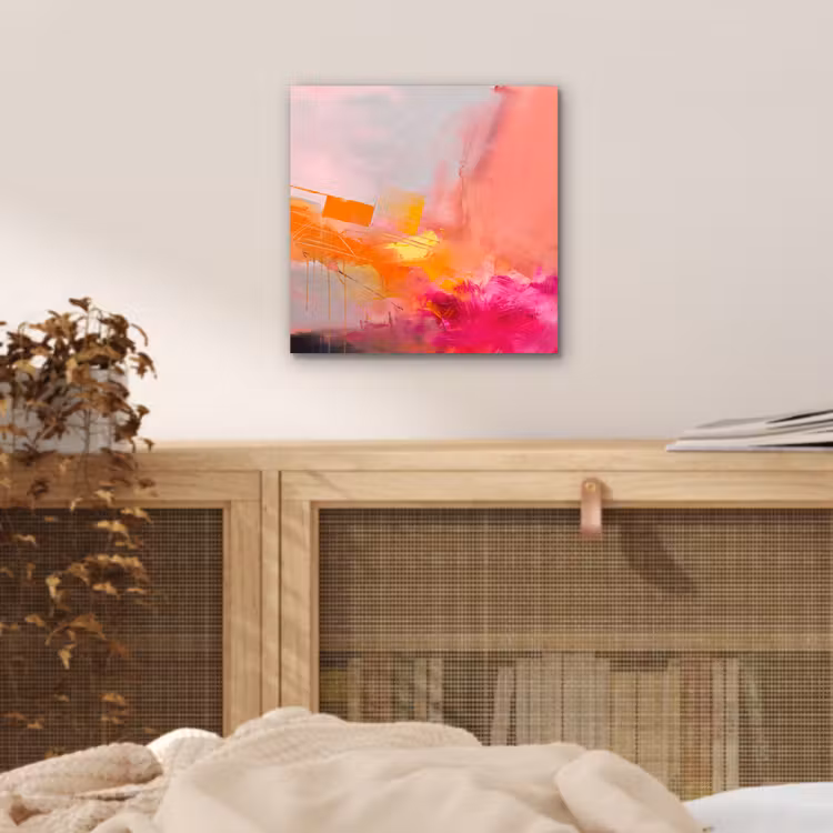 Abstract - Kleurrijk - Modern - Roze aluminium wit klein -sfeer3