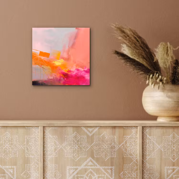 Abstract - Kleurrijk - Modern - Roze aluminium wit klein -sfeer4