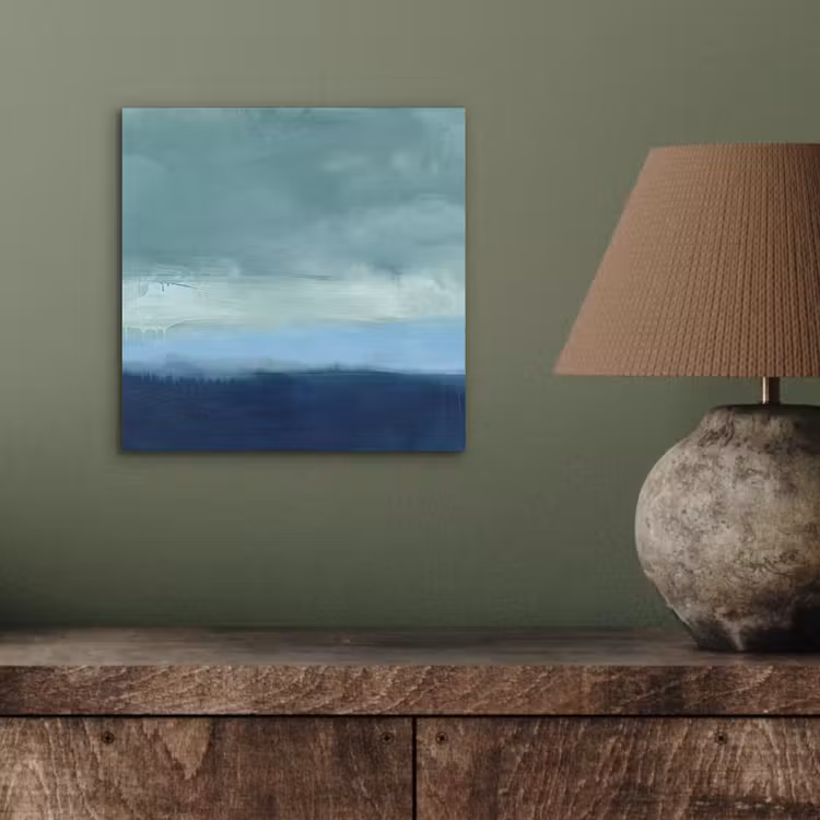 Abstract - Lagen - Rust - Modern - Blauw aluminium wit klein -sfeer2