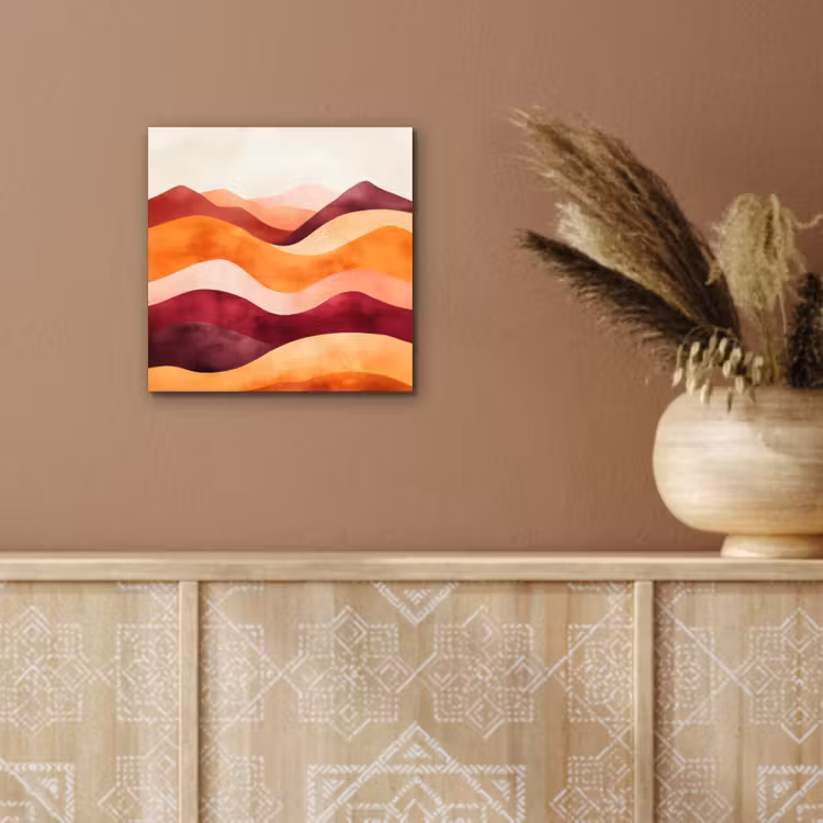 Abstract - Landschap - Golven aluminium wit klein -sfeer4