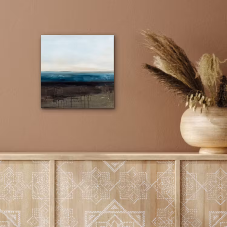Abstract - Landschap - Horizon - Blauw - Modern aluminium wit klein -sfeer4