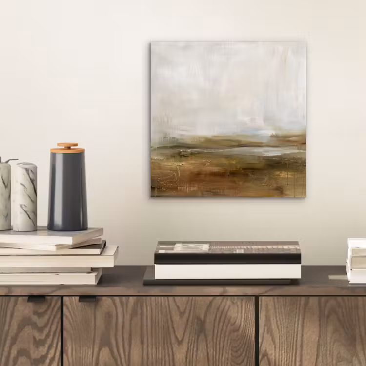 Abstract - Landschap - Natuur - Beige - Bruin aluminium wit klein -sfeer1