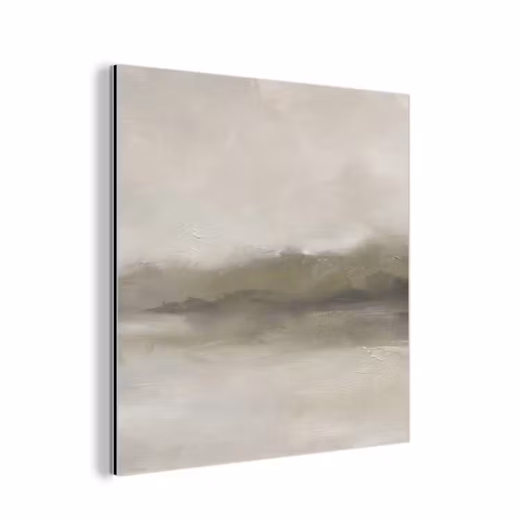 Abstract - Landschap - Nevel - Modern - Grijs aluminium wit klein -3d