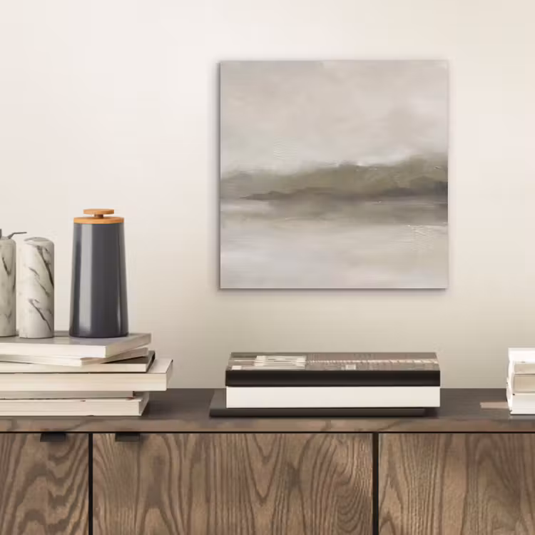 Abstract - Landschap - Nevel - Modern - Grijs aluminium wit klein -sfeer1