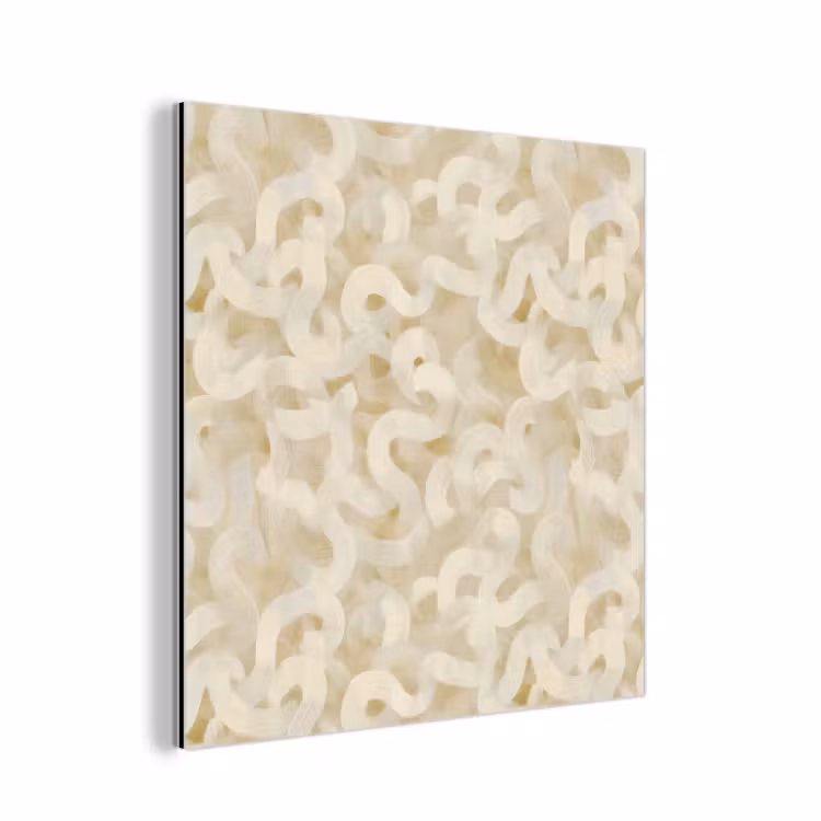 Abstract - Lijnen - Beige aluminium wit klein 46 -3d