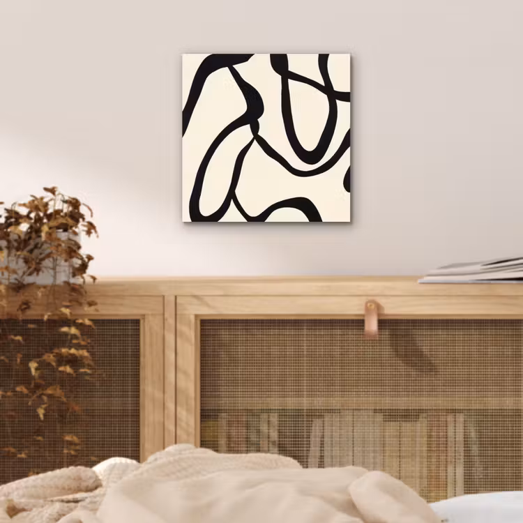 Abstract - Lijnen - Modern - Beige aluminium wit klein -sfeer3