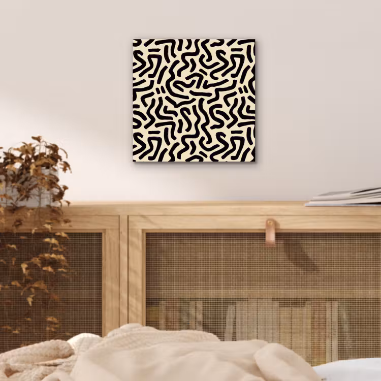 Abstract - Lijnen - Zwart aluminium wit klein 46 -sfeer3