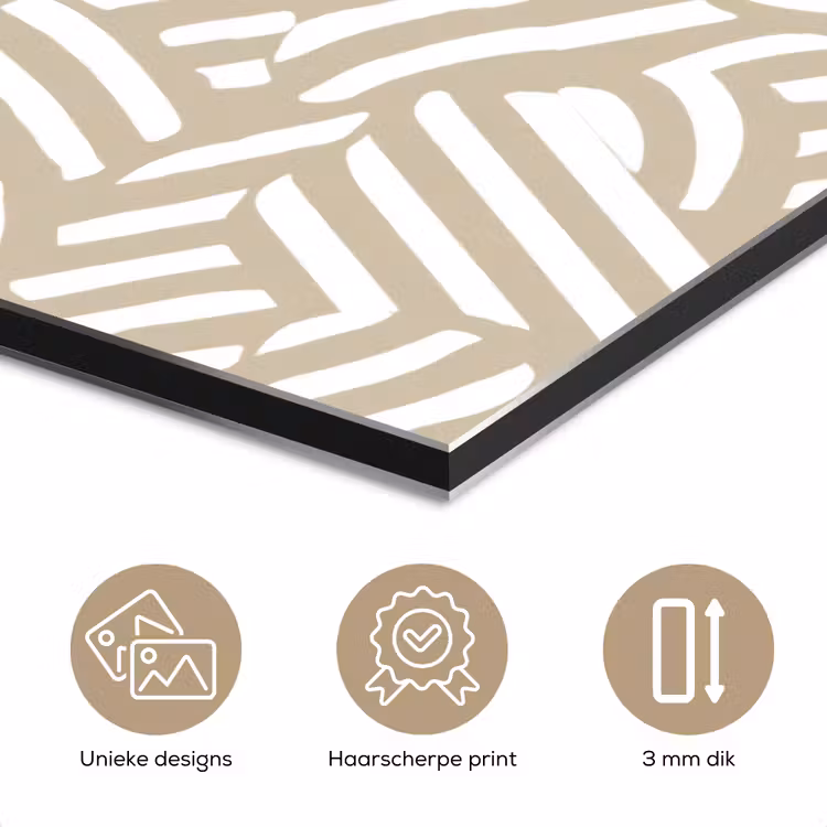 Abstract - Modern - Beige aluminium wit klein 46 -closeup_NL