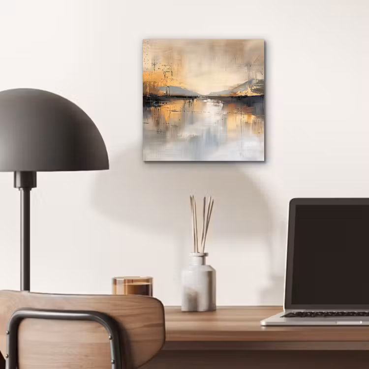 Abstract - Modern - Beige - Aesthetic - Goud aluminium wit klein -sfeer5