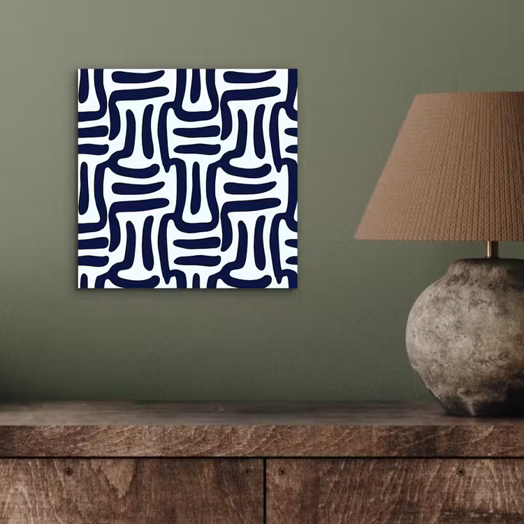 Abstract - Modern - Blauw aluminium wit klein 46 -sfeer2