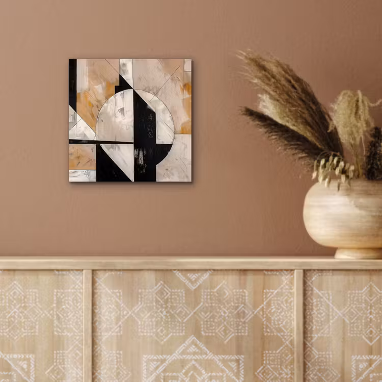 Abstract - Modern - Geometrisch - Pastel aluminium wit klein -sfeer4