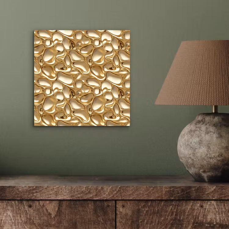 Abstract - Modern - Goud aluminium wit klein 46 -sfeer2