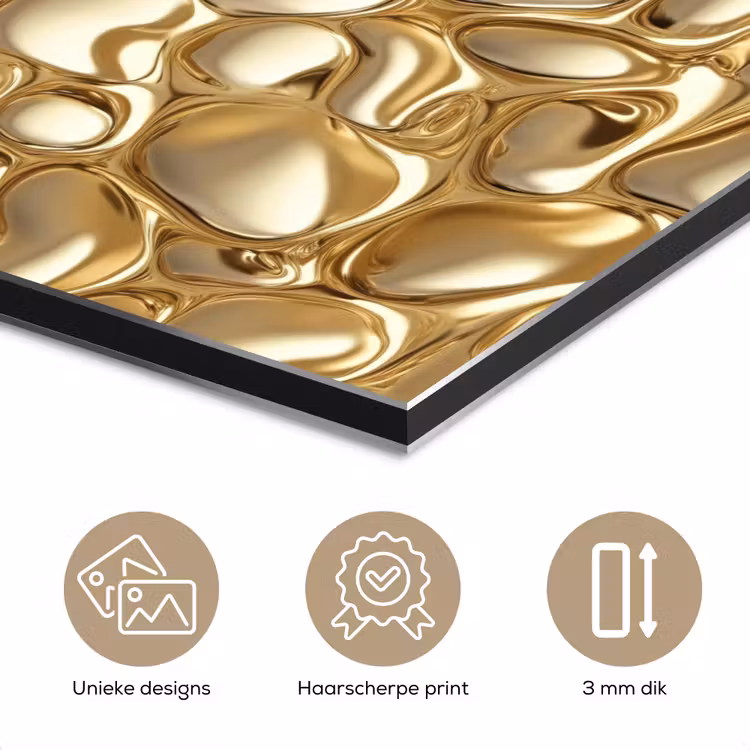 Abstract - Modern - Goud aluminium wit klein 46 -closeup_NL