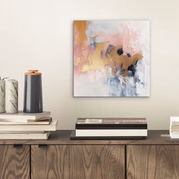 Abstract - Pastel kleuren - Goud - Modern - Aesthetic aluminium wit klein -sfeer1