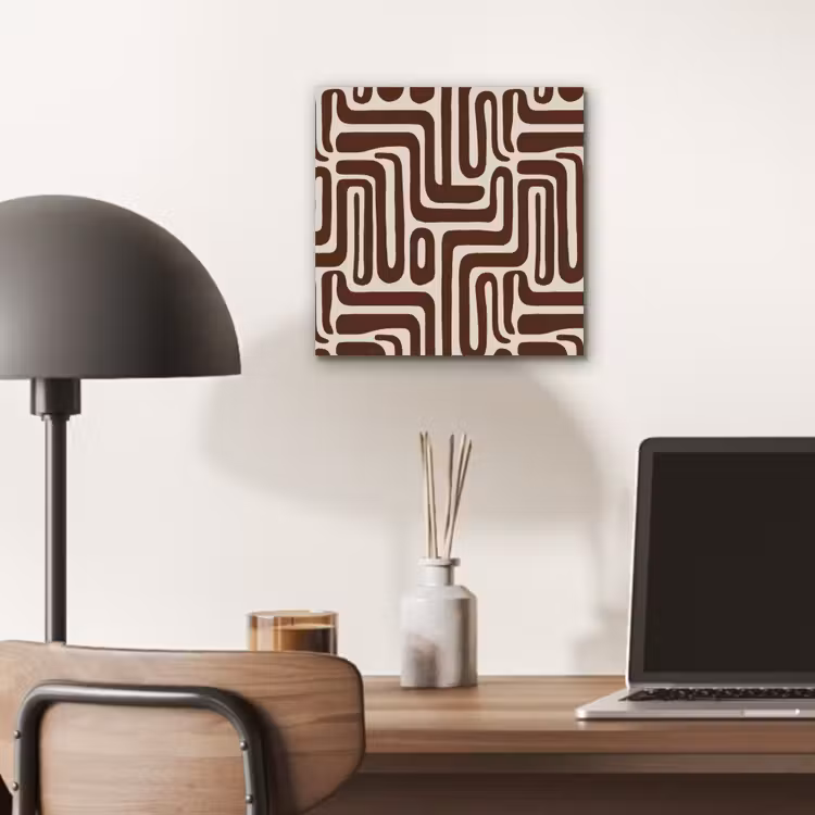 Abstract - Patroon - Bruin aluminium wit klein 46 -sfeer5