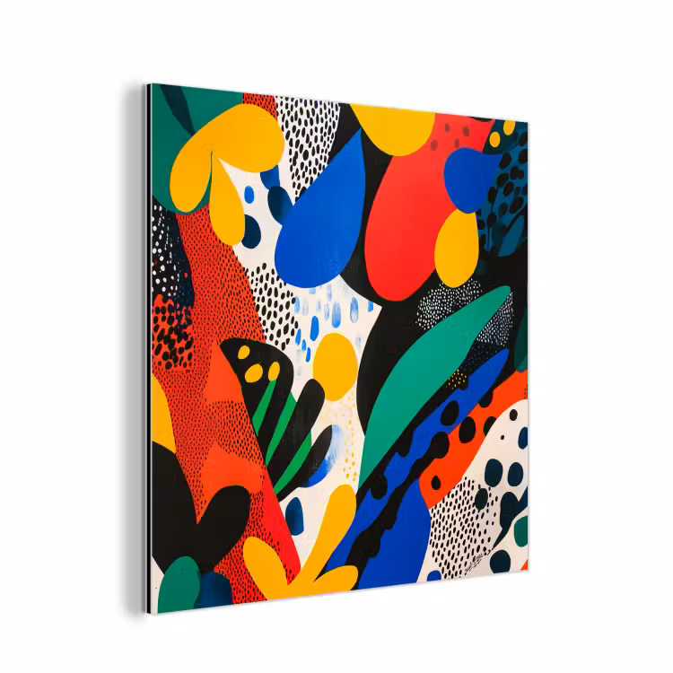 Abstract - Planten - Vormen - Kleurrijk aluminium wit klein -3d