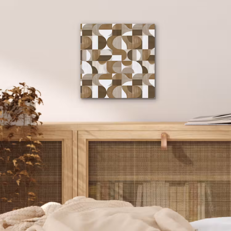 Abstract - Retro - Bruin aluminium wit klein 46 -sfeer3