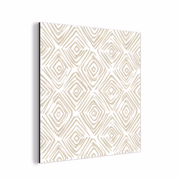 Abstract - Ruit - Beige aluminium wit klein 46 -3d