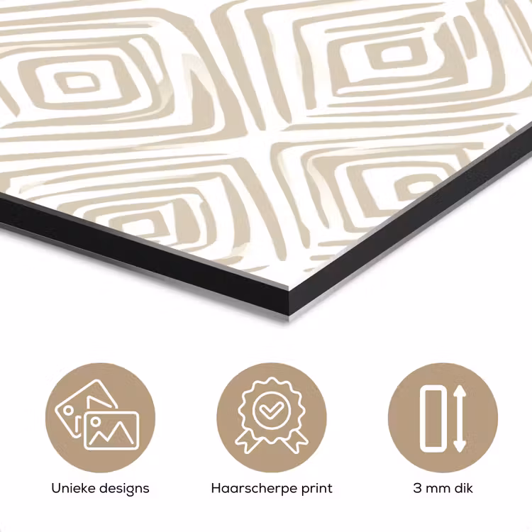 Abstract - Ruit - Beige aluminium wit klein 46 -closeup_NL