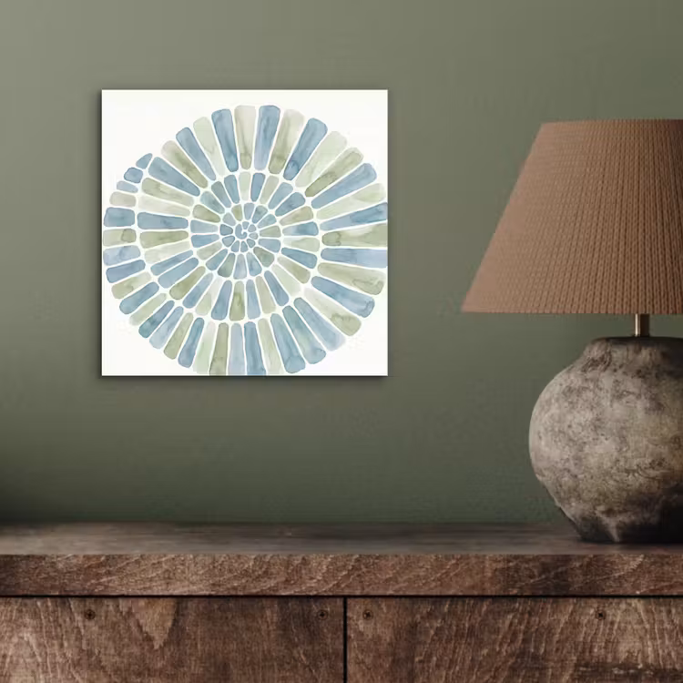 Abstract - Spiraal - Patroon - Modern - Blauw-Groen aluminium wit klein -sfeer2