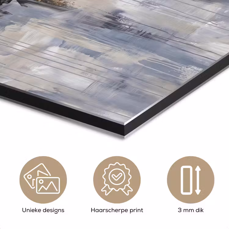 Abstract - Structuur - Goud - Grijs - Modern aluminium wit klein -closeup_NL
