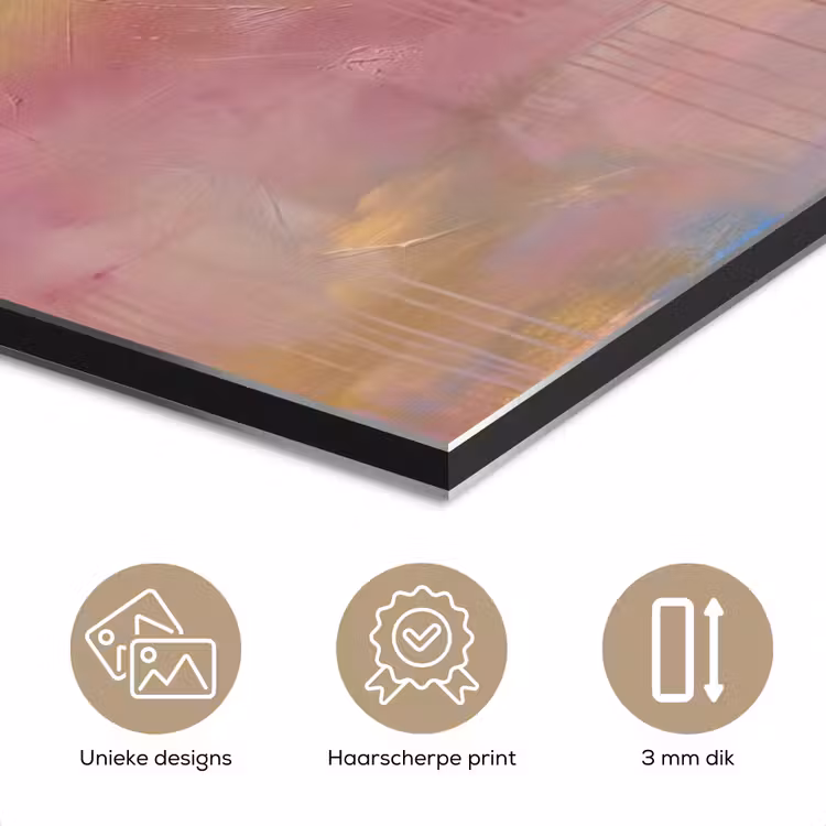 Abstract - Textuur - Kleuren - Modern - Roze aluminium wit klein -closeup_NL
