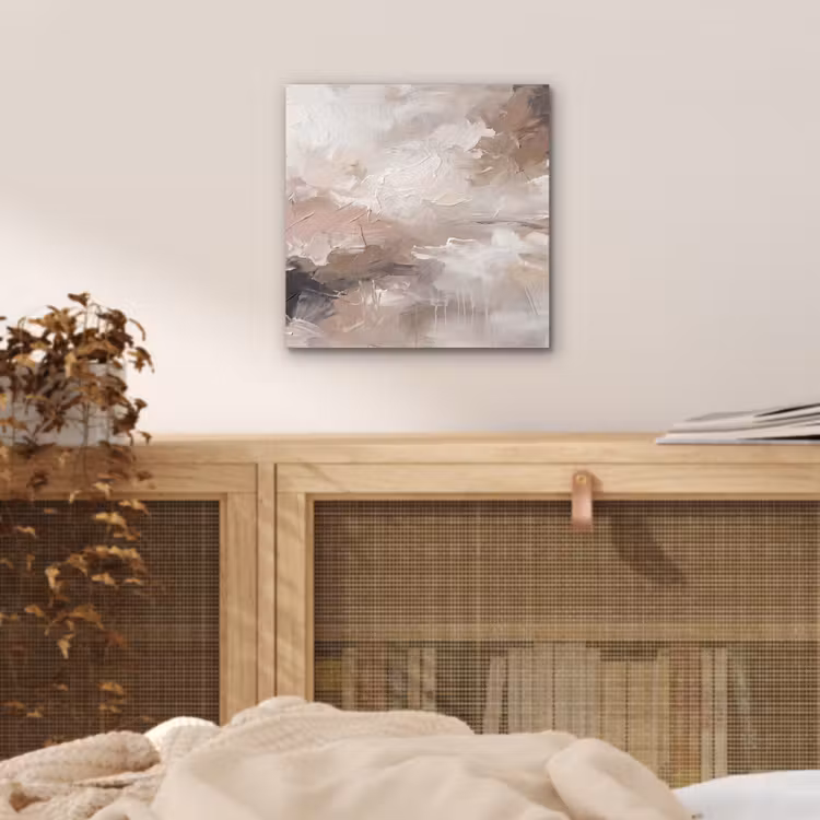 Abstract - Textuur - Kunst - Modern - Beige aluminium wit klein -sfeer3