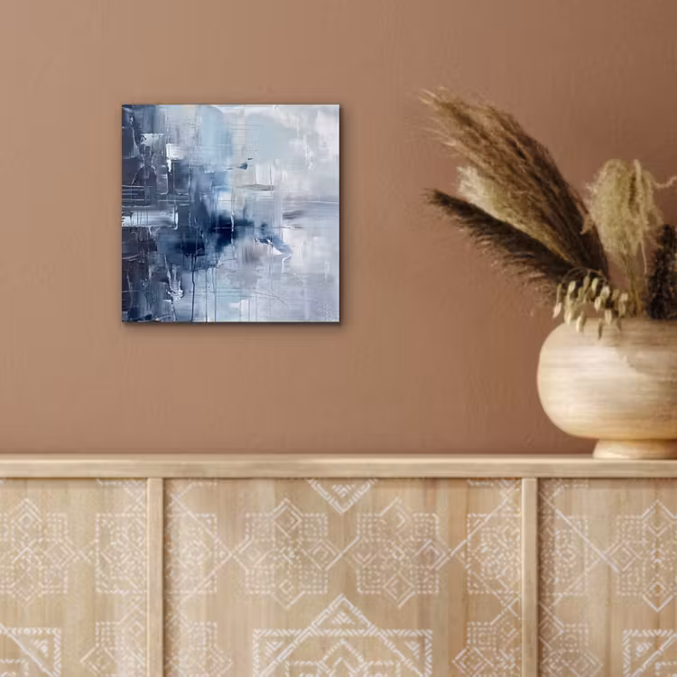 Abstract - Textuur - Kunst - Modern - Blauw aluminium wit klein -sfeer4