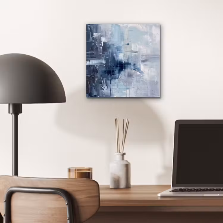 Abstract - Textuur - Kunst - Modern - Blauw aluminium wit klein -sfeer5